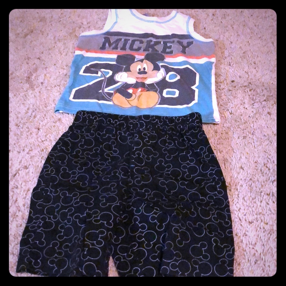 4T Disney Mickey Mouse shorts and tank top  set